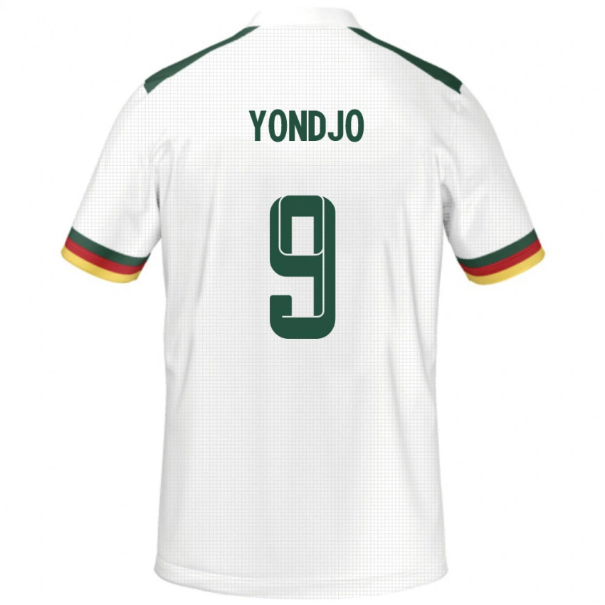 ילדים קמרון Angel Yondjo #9 לָבָן הרחק ג'רזי 24-26 חולצה קצרה