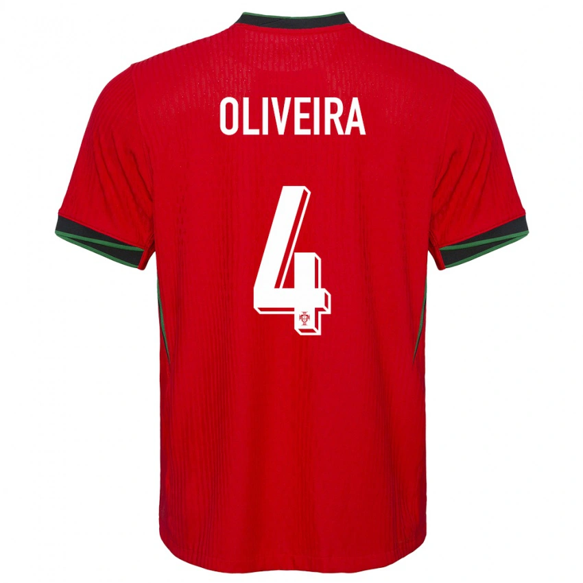 גברים פורטוגל Gonçalo Oliveira #4 אָדוֹם ג'רזי ביתית 24-26 חולצה קצרה