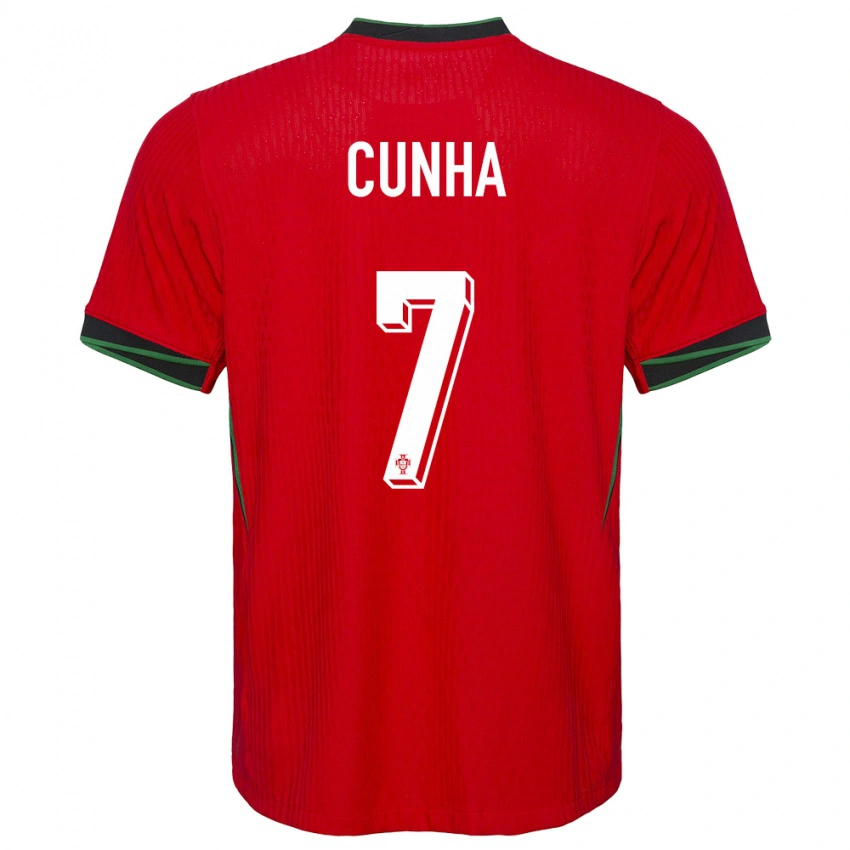 גברים פורטוגל Duarte Cunha #7 אָדוֹם ג'רזי ביתית 24-26 חולצה קצרה