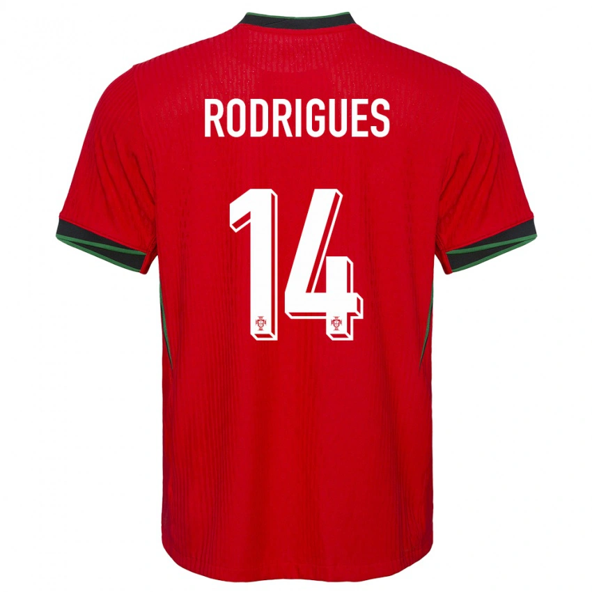 גברים פורטוגל Diego Rodrigues #14 אָדוֹם ג'רזי ביתית 24-26 חולצה קצרה