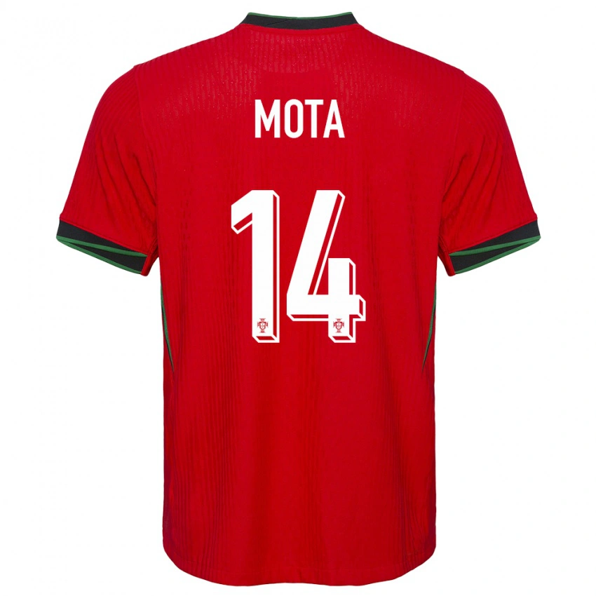 גברים פורטוגל Edgar Mota #14 אָדוֹם ג'רזי ביתית 24-26 חולצה קצרה