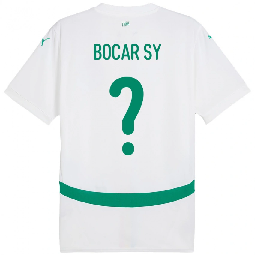 גברים סנגל Illa Bocar Sy #0 לָבָן ג'רזי ביתית 24-26 חולצה קצרה