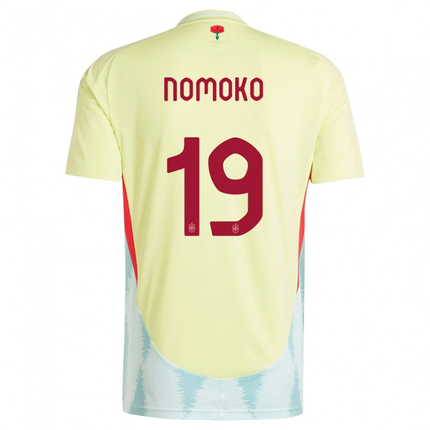 גברים ספרד Sama Nomoko #19 צהוב הרחק ג'רזי 24-26 חולצה קצרה