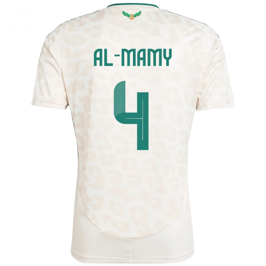 גברים ערב הסעודית Abdulrahman Al-Mamy #4 לָבָן הרחק ג'רזי 24-26 חולצה קצרה