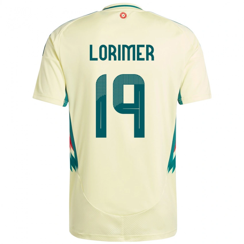 גברים ויילס Archie Lorimer #19 בז' צהוב הרחק ג'רזי 24-26 חולצה קצרה