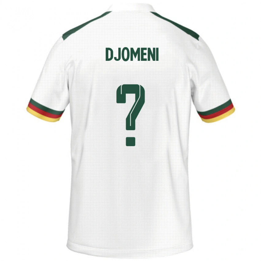 גברים קמרון Eric Djomeni #0 לָבָן הרחק ג'רזי 24-26 חולצה קצרה