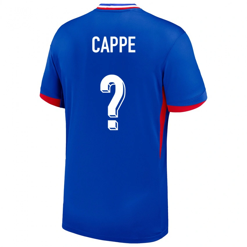 נשים צרפת Djibril Cappe #0 כְּחוֹל ג'רזי ביתית 24-26 חולצה קצרה