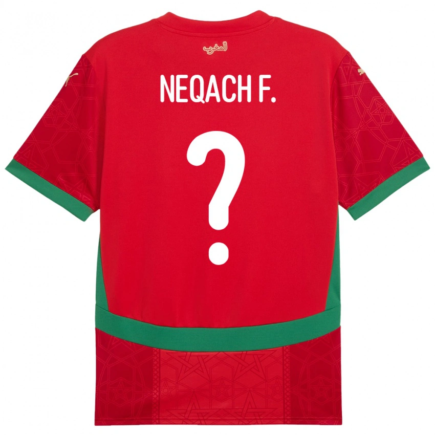 נשים מָרוֹקוֹ Aarón Neqach Fernández #0 אָדוֹם ג'רזי ביתית 24-26 חולצה קצרה