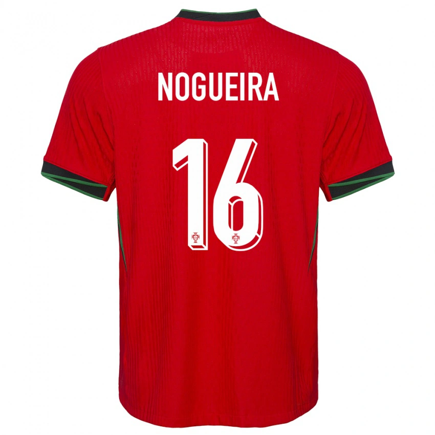 נשים פורטוגל Rodrigo Nogueira #16 אָדוֹם ג'רזי ביתית 24-26 חולצה קצרה