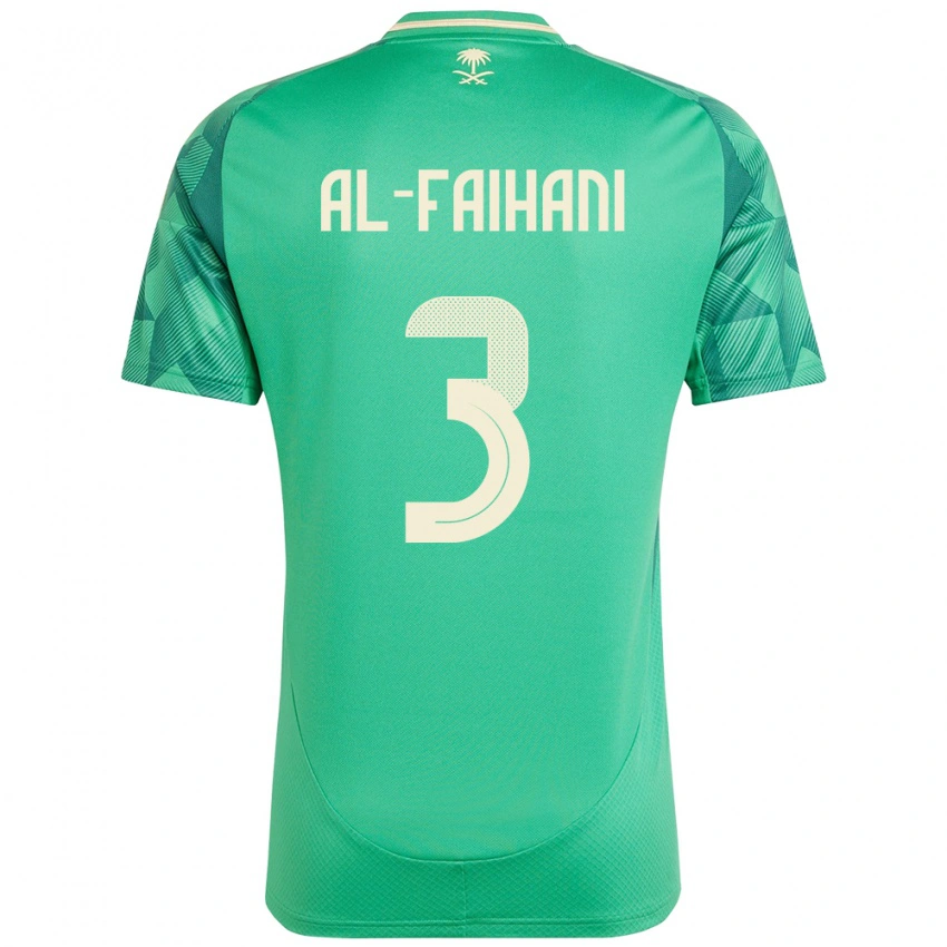 נשים ערב הסעודית Nasser Al-Faihani #3 יָרוֹק ג'רזי ביתית 24-26 חולצה קצרה
