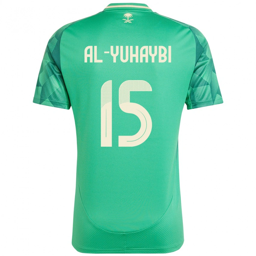 נשים ערב הסעודית Amar Al-Yuhaybi #15 יָרוֹק ג'רזי ביתית 24-26 חולצה קצרה