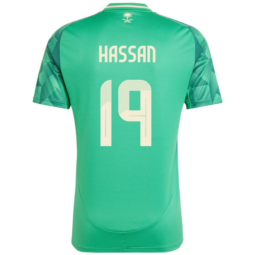 נשים ערב הסעודית Abdulhakim Hassan #19 יָרוֹק ג'רזי ביתית 24-26 חולצה קצרה