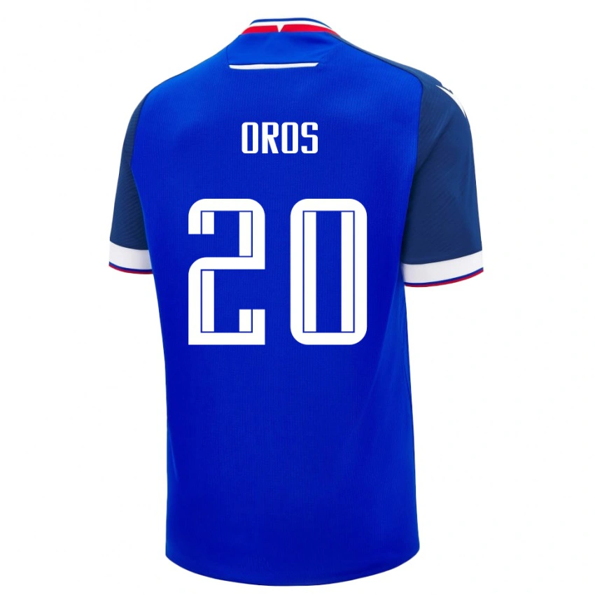 נשים סלובקיה Adam Oros #20 כְּחוֹל ג'רזי ביתית 24-26 חולצה קצרה