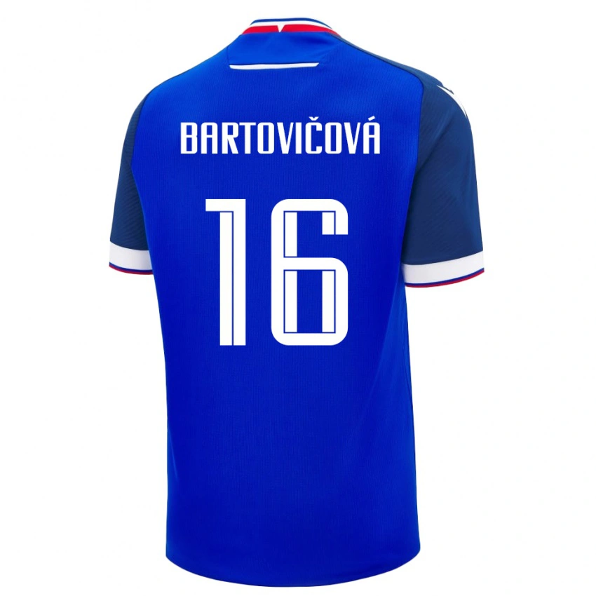 נשים סלובקיה Diana Bartovičová #16 כְּחוֹל ג'רזי ביתית 24-26 חולצה קצרה