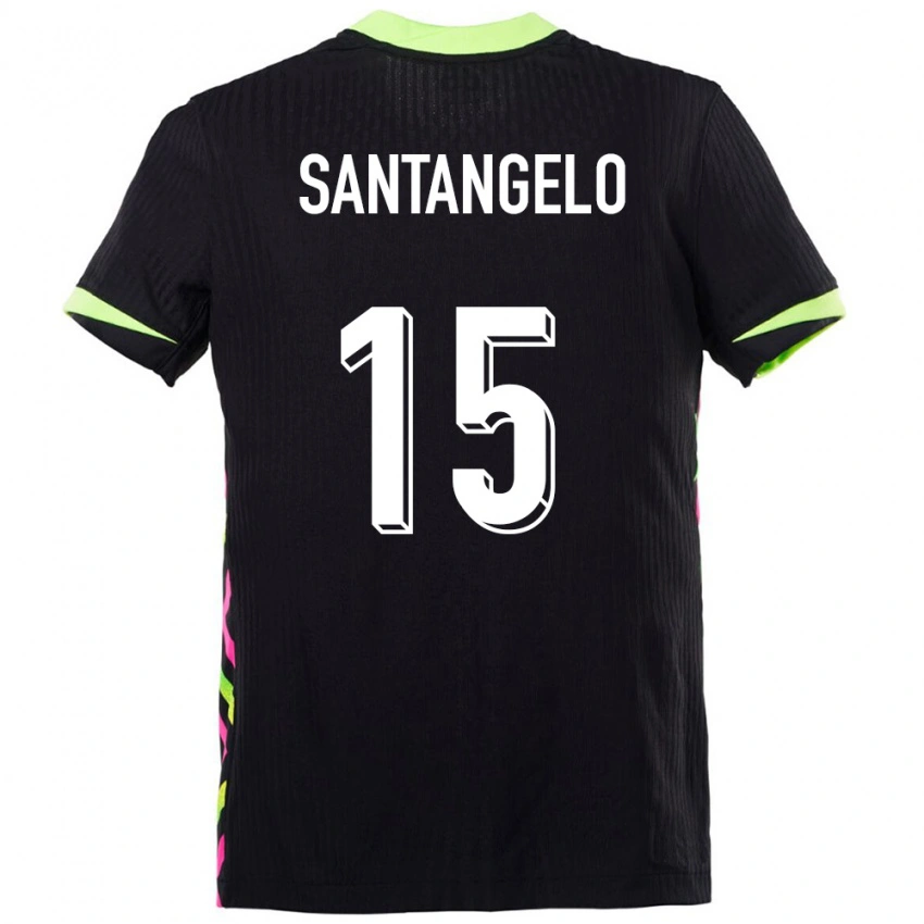 נשים אוֹסטְרַלִיָה Marco Santangelo #15 כחול כהה הרחק ג'רזי 24-26 חולצה קצרה