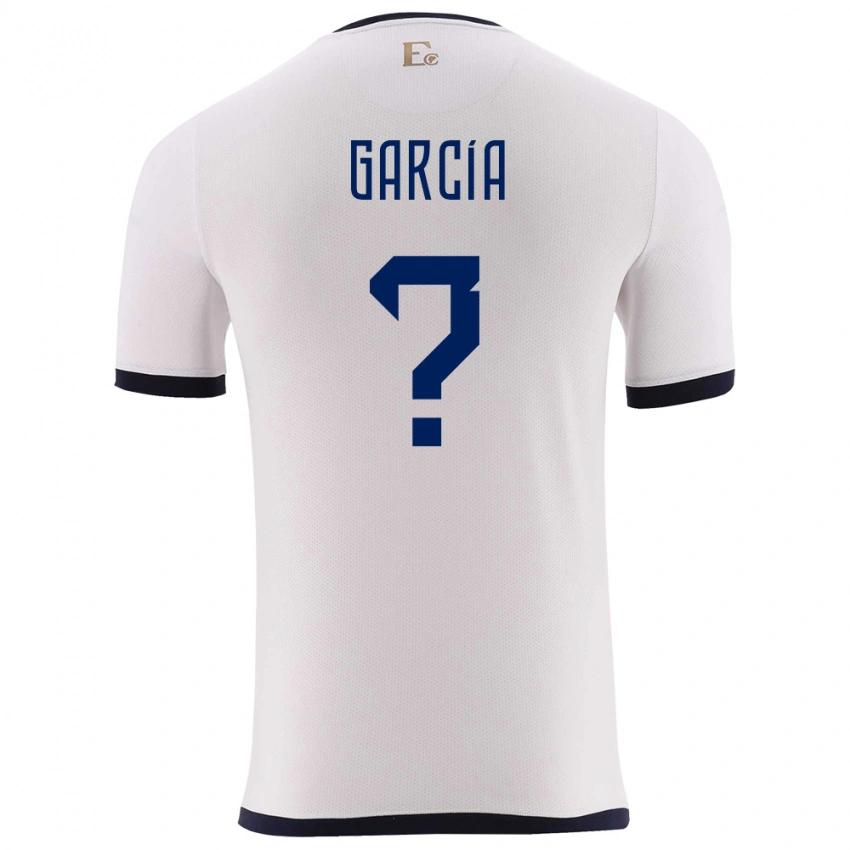 נשים אקוודור Dary García #0 לבן הרחק ג'רזי 24-26 חולצה קצרה