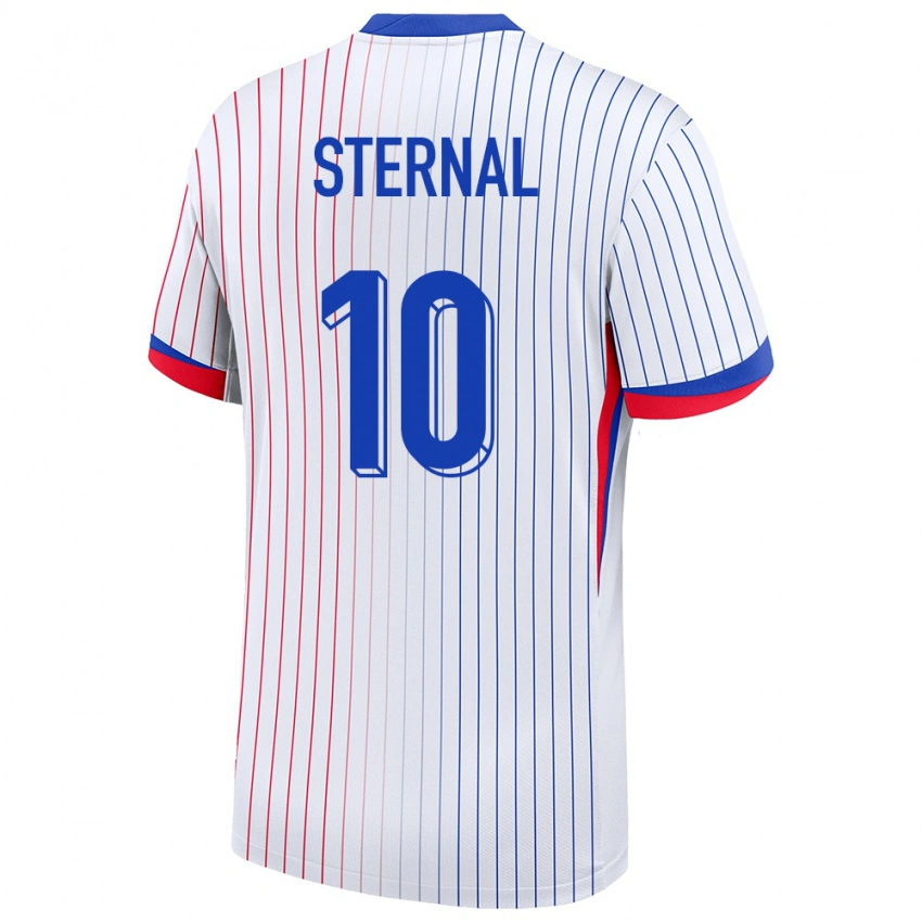 נשים צרפת Enzo Sternal #10 לבן הרחק ג'רזי 24-26 חולצה קצרה