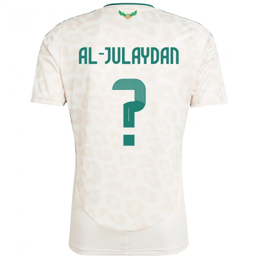 נשים ערב הסעודית Ahmed Al-Julaydan #0 לָבָן הרחק ג'רזי 24-26 חולצה קצרה