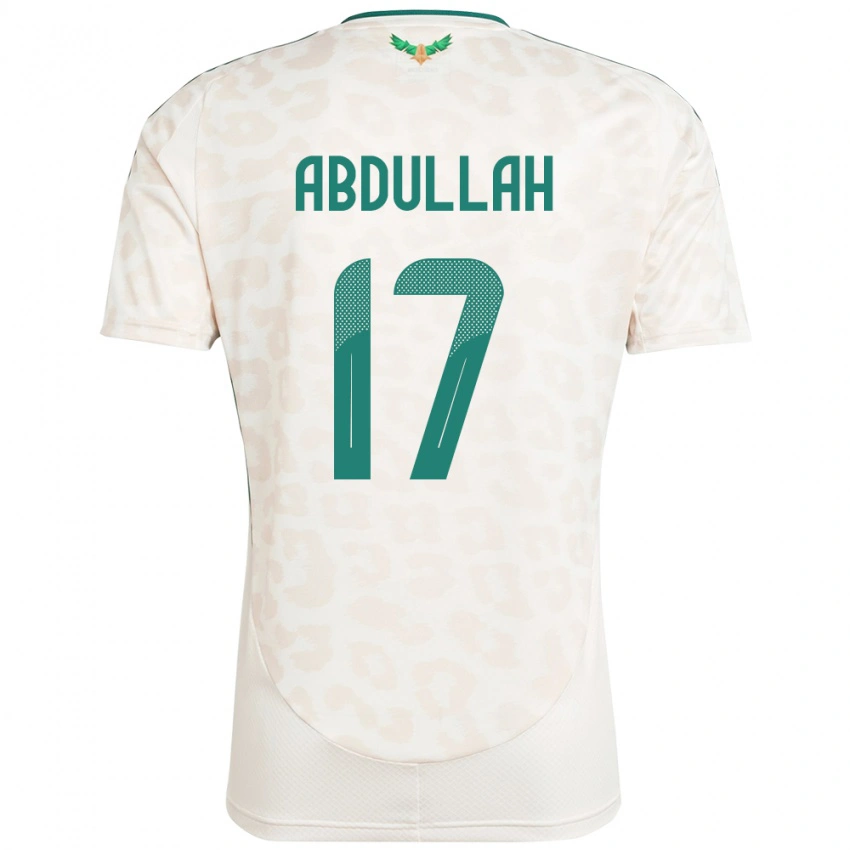 נשים ערב הסעודית Salem Abdullah #17 לָבָן הרחק ג'רזי 24-26 חולצה קצרה