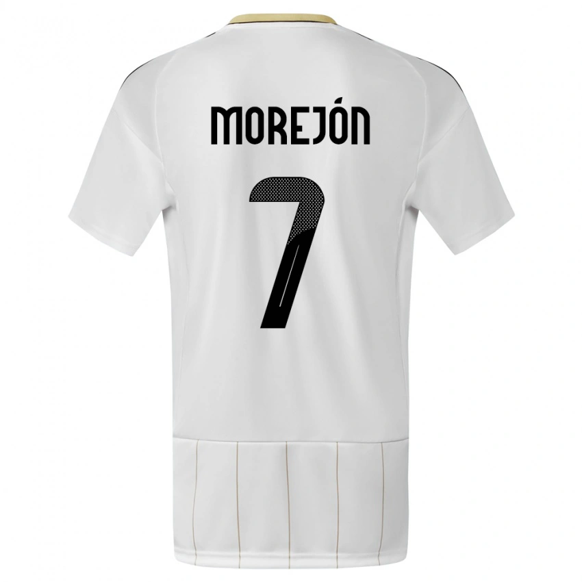 נשים קוסטה ריקה Jorge Morejón #7 לבן הרחק ג'רזי 24-26 חולצה קצרה