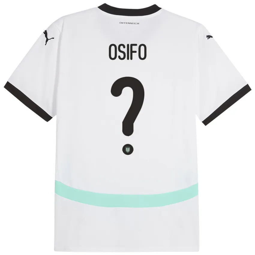 גברים אוסטריה David Osifo #0 לבן הרחק ג'רזי 24-26 חולצה קצרה
