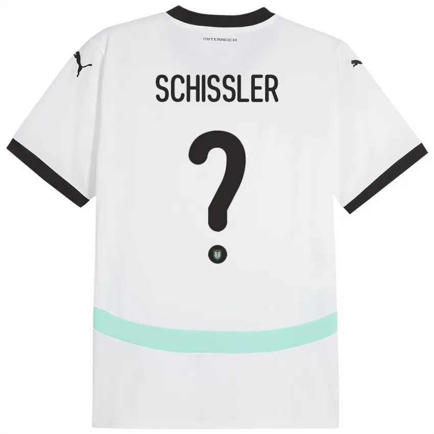 גברים אוסטריה Timo Schissler #0 לבן הרחק ג'רזי 24-26 חולצה קצרה