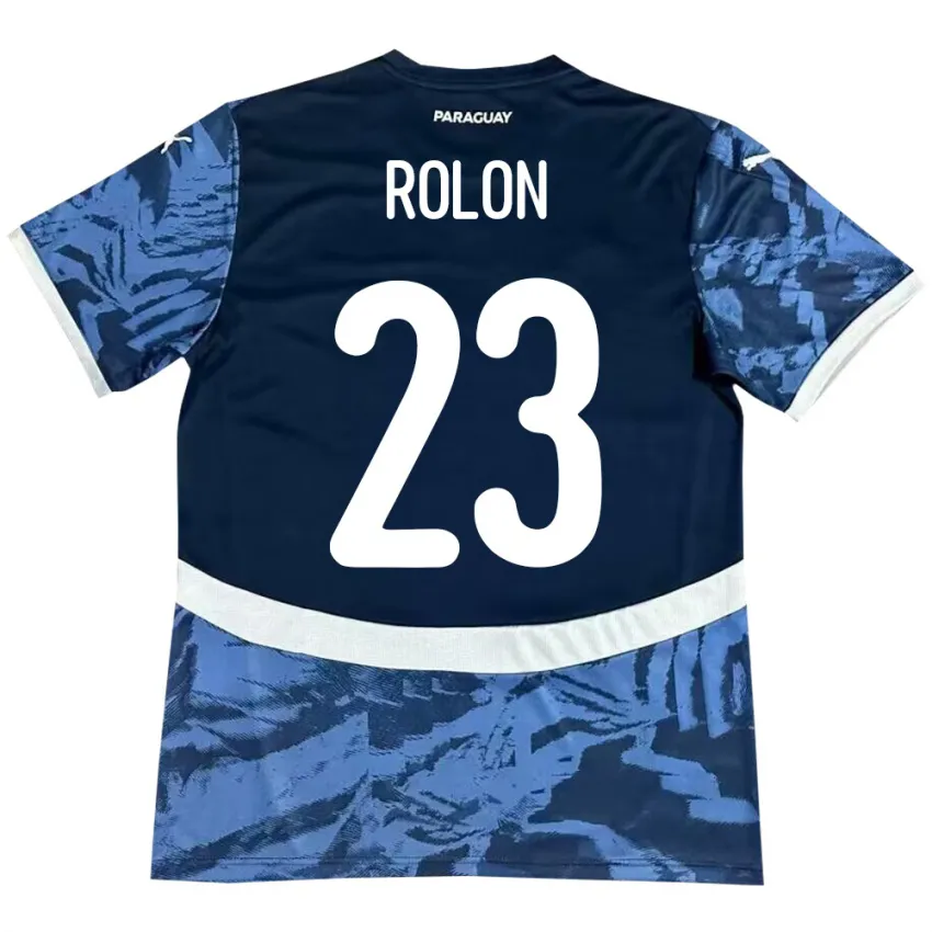 גברים פרגוואי Luis Rolón #23 כְּחוֹל הרחק ג'רזי 24-26 חולצה קצרה