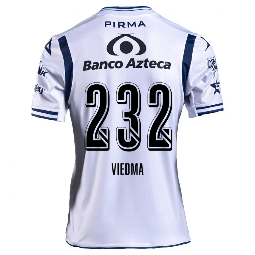 גברים Alvar Viedma #232 כחול נייבי לבן ג'רזי ביתית 2024/25 חולצה קצרה