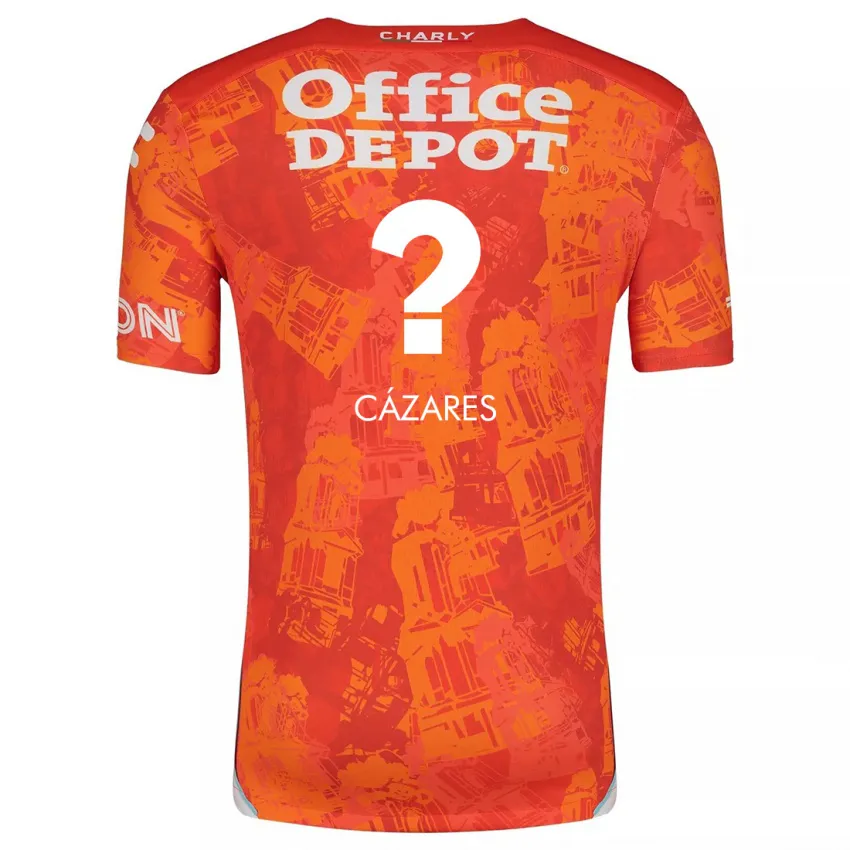 גברים Dimas Cázares #0 כתום לבן הרחק ג'רזי 2024/25 חולצה קצרה