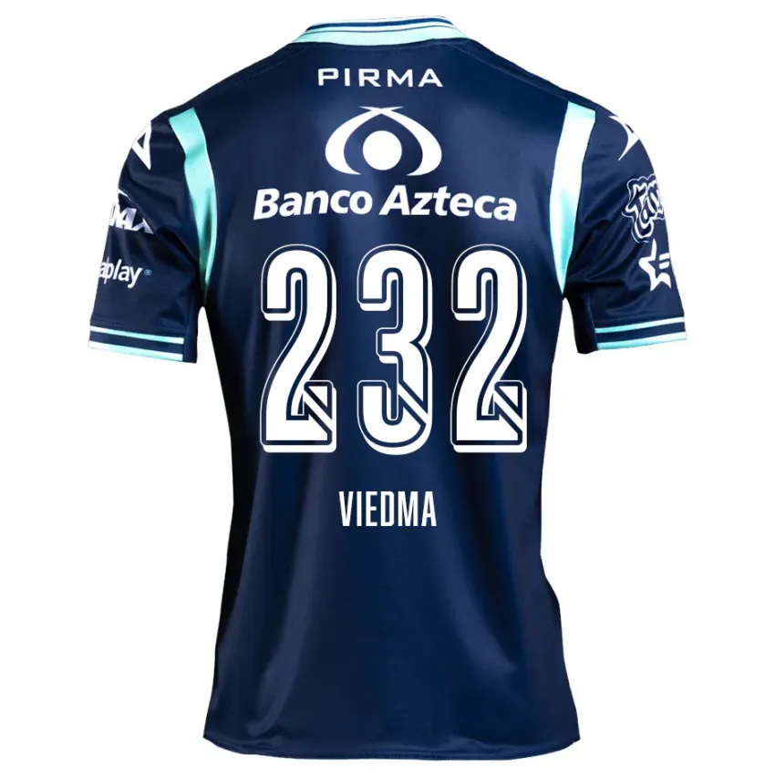 גברים Alvar Viedma #232 כחול כהה הרחק ג'רזי 2024/25 חולצה קצרה