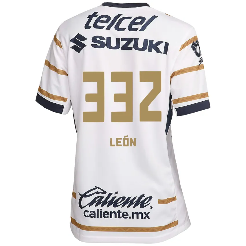 גברים Andryk León #332 אובסידיאן לבן ג'רזי ביתית 2024/25 חולצה קצרה