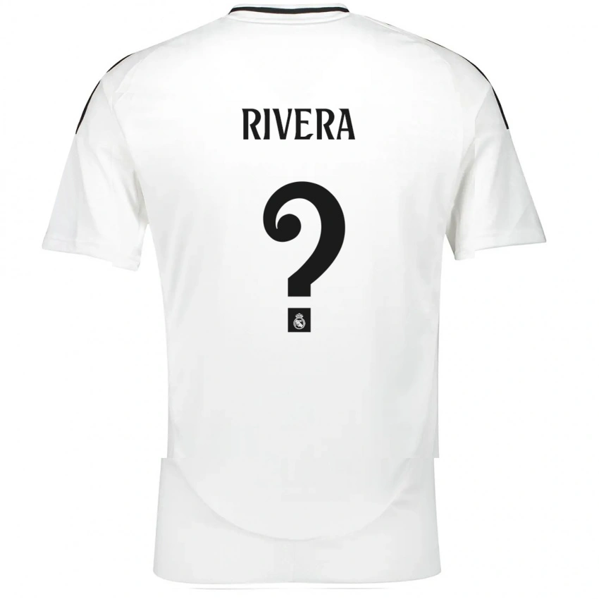 ילדים Pol Rivera #0 לָבָן ג'רזי ביתית 2024/25 חולצה קצרה