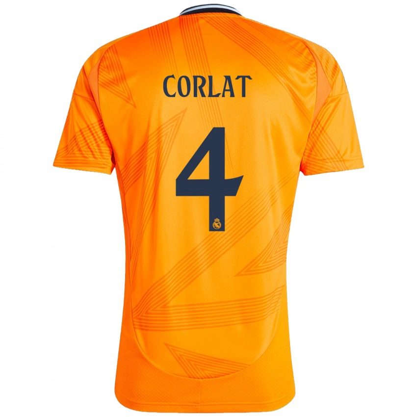 ילדים Edu Corlat #4 כָּתוֹם הרחק ג'רזי 2024/25 חולצה קצרה