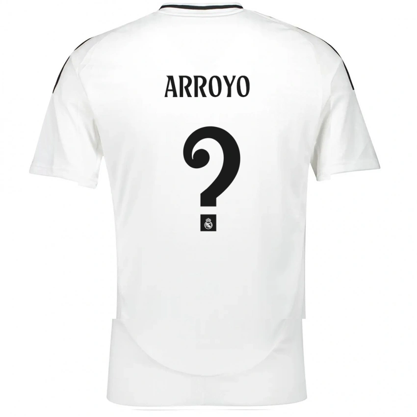 גברים Diego Arroyo #0 לָבָן ג'רזי ביתית 2024/25 חולצה קצרה