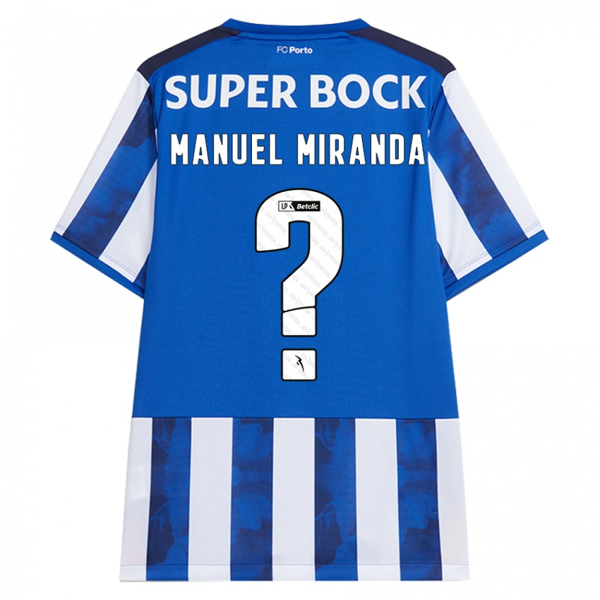 גברים Manuel Miranda #0 כחול לבן ג'רזי ביתית 2024/25 חולצה קצרה