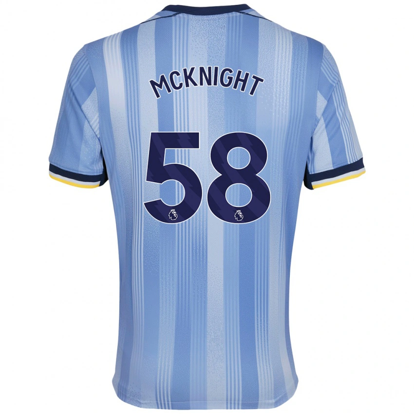 גברים Maxwell Mcknight #58 תכלת הרחק ג'רזי 2024/25 חולצה קצרה