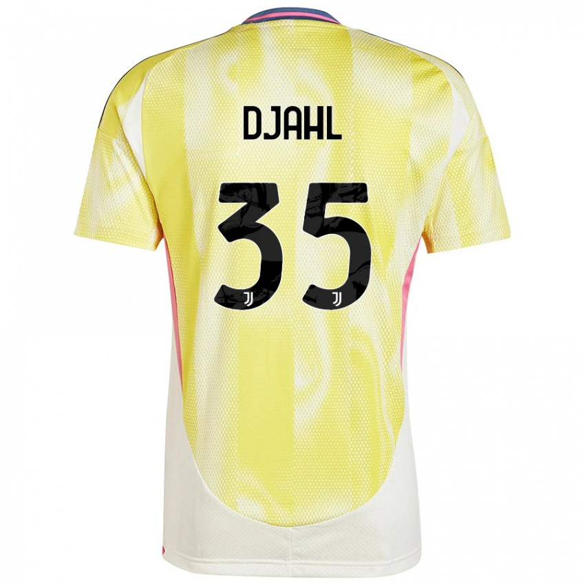 גברים Rayan Djahl #35 צהוב סולארי הרחק ג'רזי 2024/25 חולצה קצרה