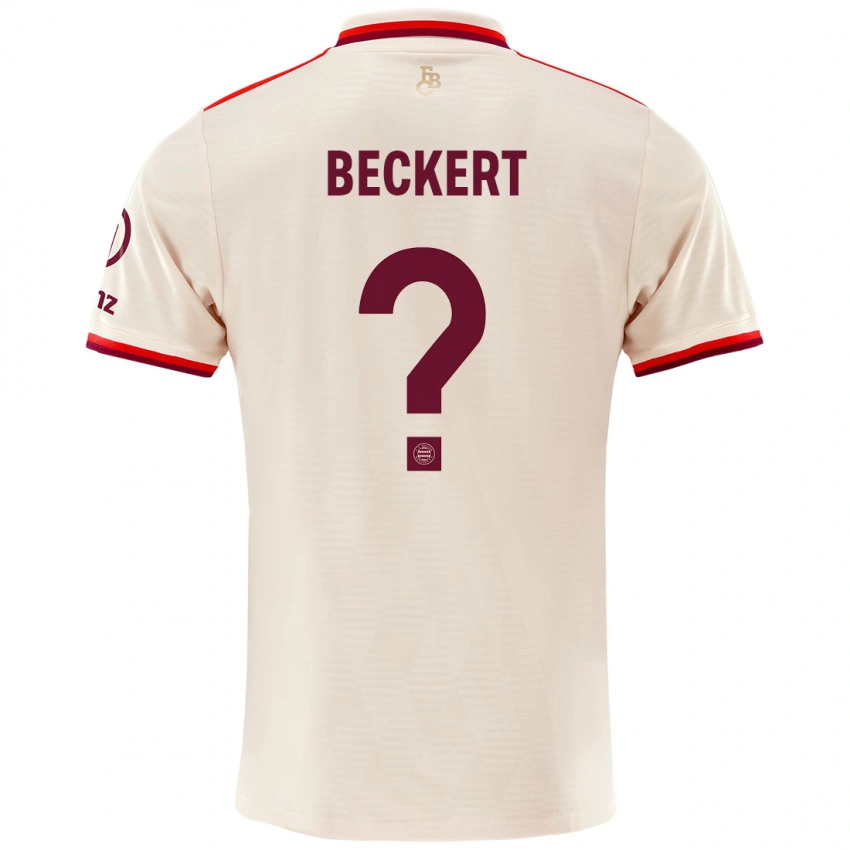 גברים Valentin Beckert #0 פִּשׁתָן ג'רזי קיט שלישי 2024/25 חולצה קצרה