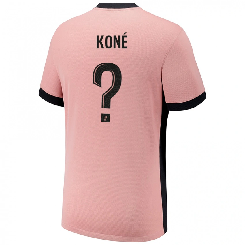 גברים Zanga Koné #0 ורוד חלודה ג'רזי קיט שלישי 2024/25 חולצה קצרה