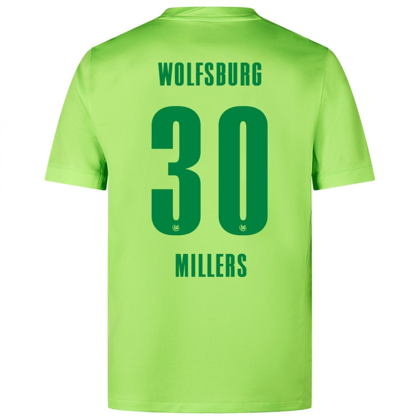 ילדים Kristers Millers #30 ירוק ניאון ג'רזי ביתית 2024/25 חולצה קצרה
