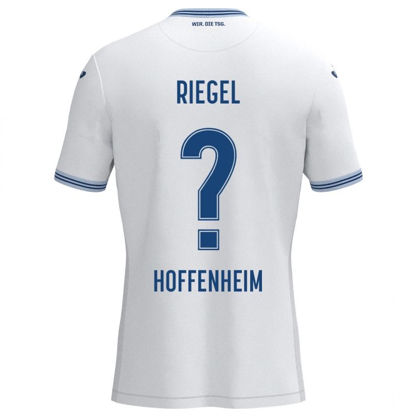 ילדים Adrian Riegel #0 כחול לבן הרחק ג'רזי 2024/25 חולצה קצרה