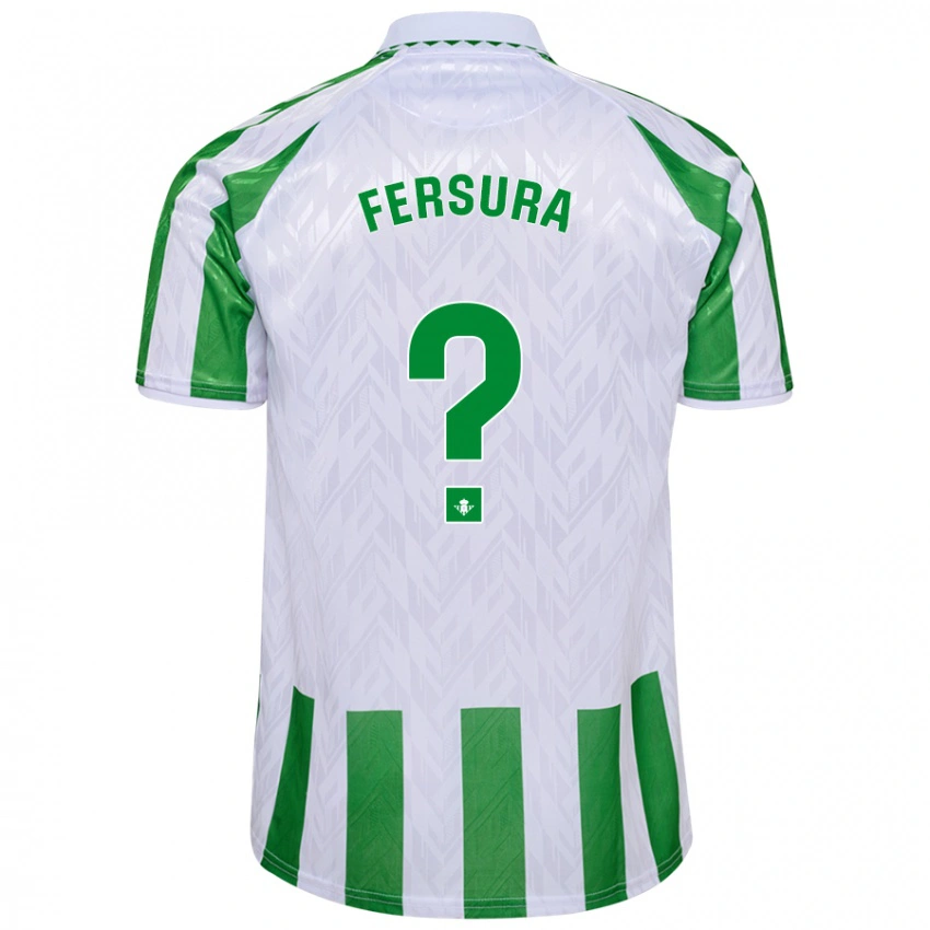גברים João Fersura #0 פסים ירוקים לבנים ג'רזי ביתית 2024/25 חולצה קצרה