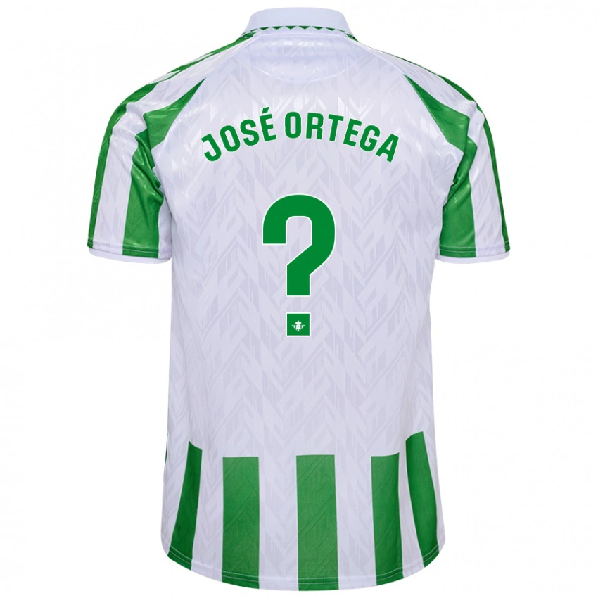 גברים Jose Ortega #0 פסים ירוקים לבנים ג'רזי ביתית 2024/25 חולצה קצרה