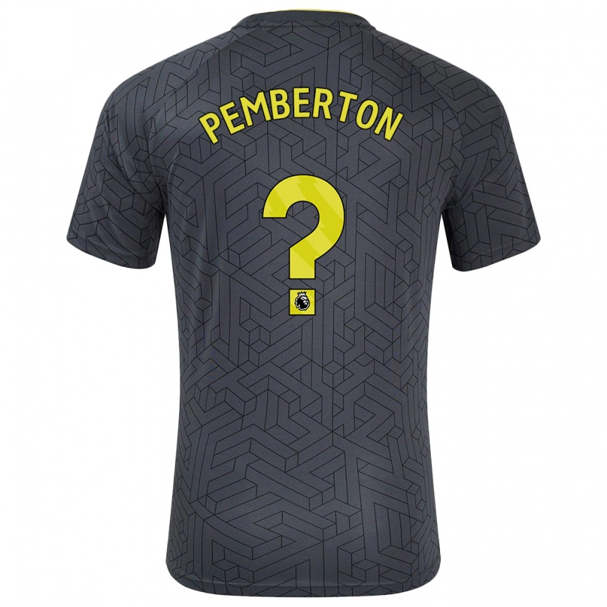 גברים Dafi-Tomos Pemberton #0 שחור צהוב הרחק ג'רזי 2024/25 חולצה קצרה