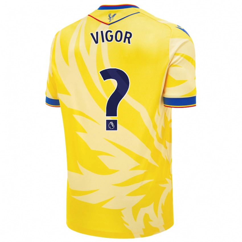 גברים Matthew Vigor #0 צָהוֹב הרחק ג'רזי 2024/25 חולצה קצרה