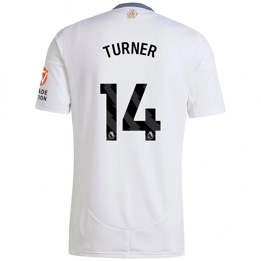 גברים Danielle Turner #14 לָבָן הרחק ג'רזי 2024/25 חולצה קצרה