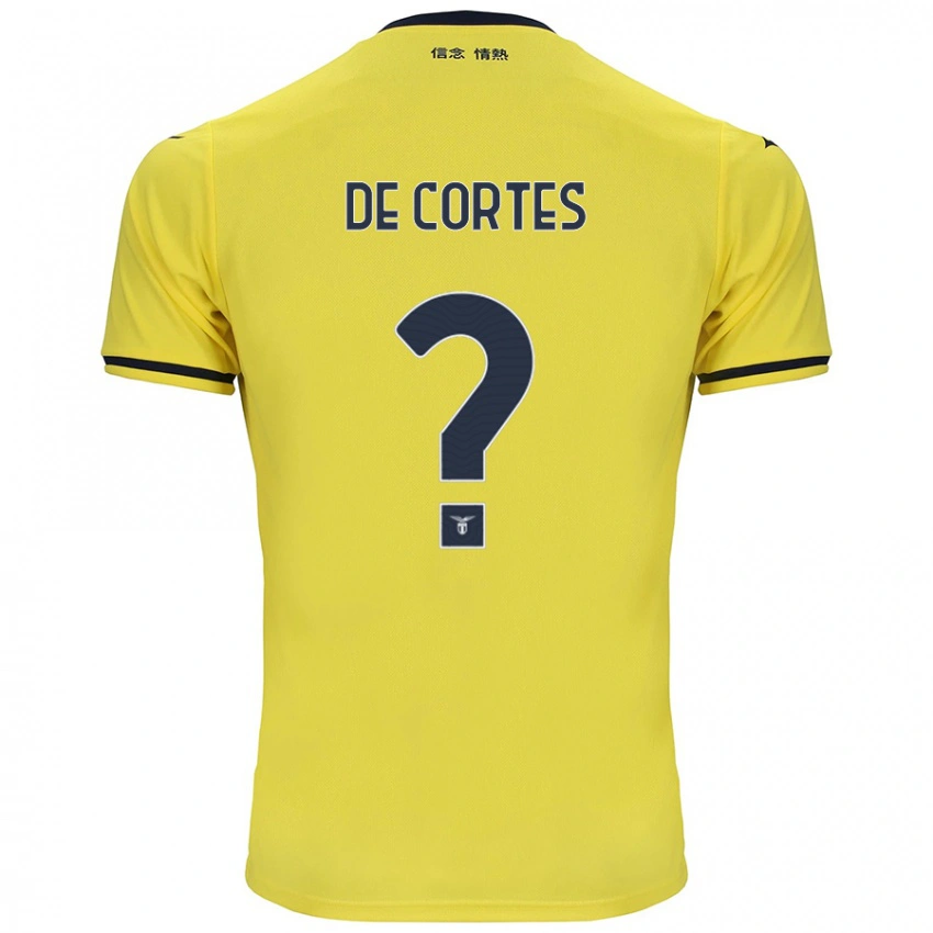 גברים Alessandro De Cortes #0 צָהוֹב הרחק ג'רזי 2024/25 חולצה קצרה