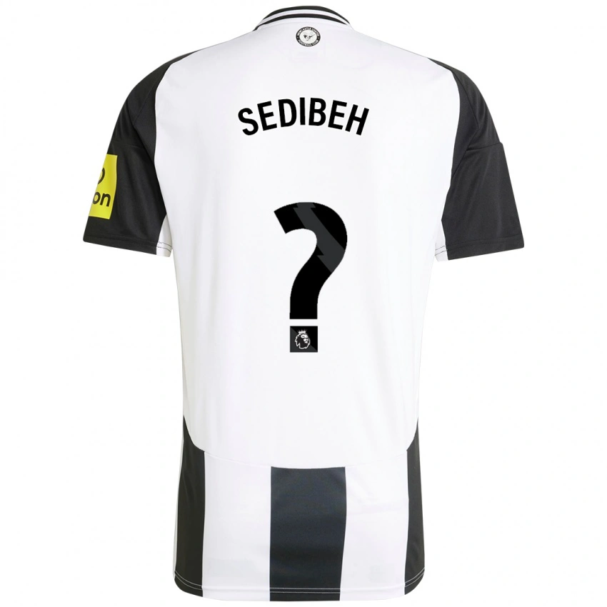 נשים Mo Sedibeh #0 לבן שחור ג'רזי ביתית 2024/25 חולצה קצרה