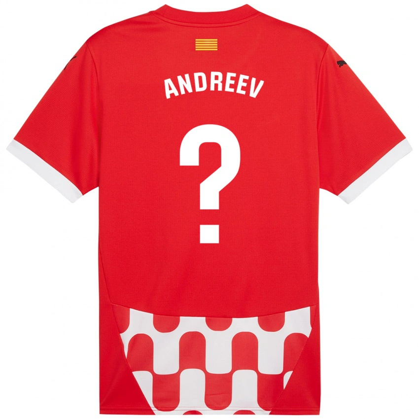 ילדים Aleksandar Andreev #0 אדום לבן ג'רזי ביתית 2024/25 חולצה קצרה
