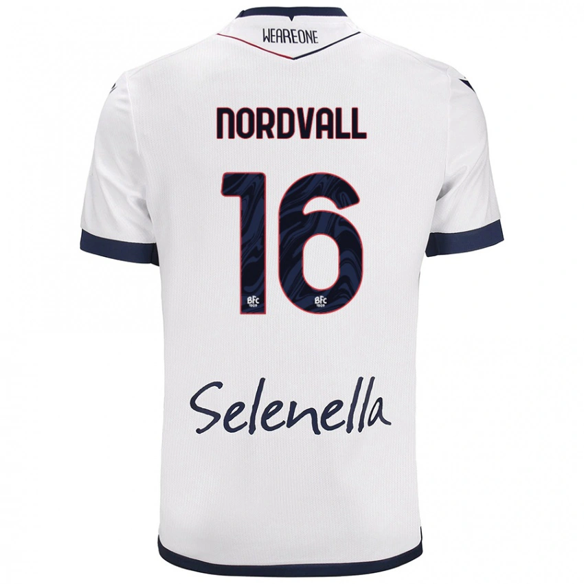 ילדים Ossian Nordvall #16 כחול רויאל לבן הרחק ג'רזי 2024/25 חולצה קצרה